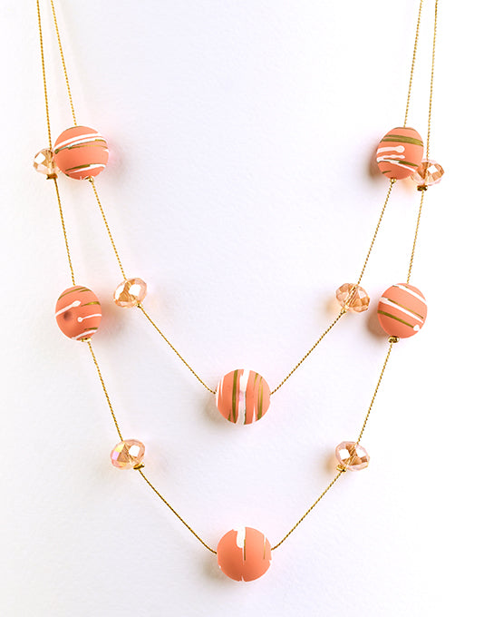 Baby Pink Stone Dailywear Necklace - 070701702428