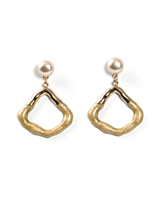 Beige Color Earrings - 1201569715900-1