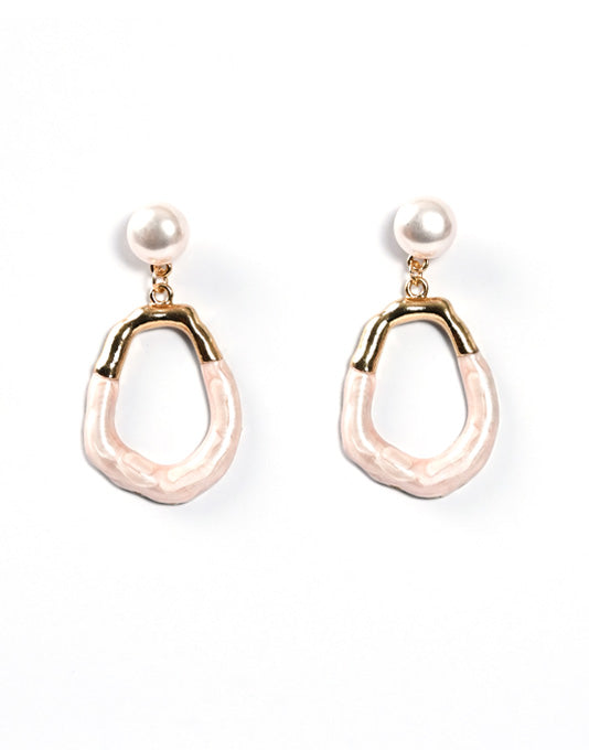 Cream Color Earrings - 1201569715900