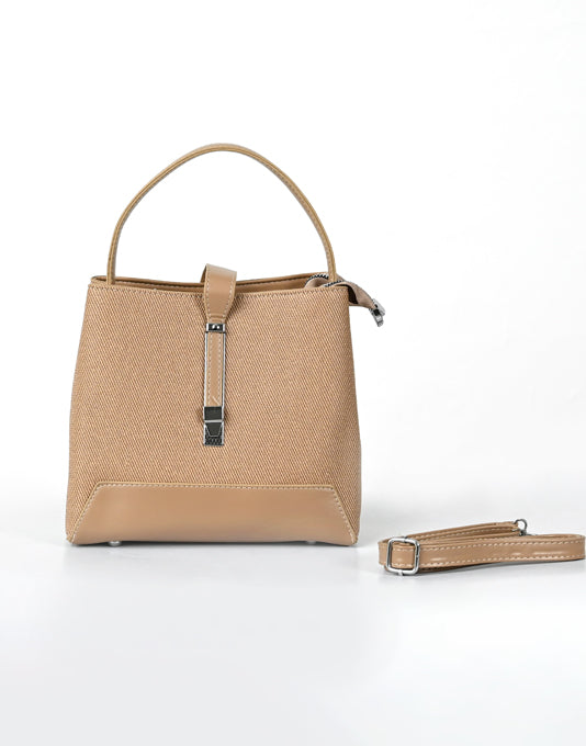 Beige Color Hand Bag - 1201370857500