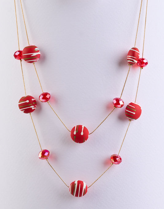 Red Stone Dailywear Necklace - 070701702428-2