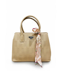 The Beige Luxe Scarf Tote - 1201372489200